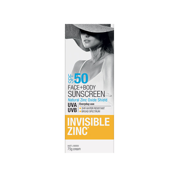 Invisible Zinc Face & Body Sunscreen SPF 50 75g