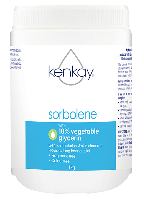 Kenkay Skin Relief Sorbolene Moisturiser + 10% Vegetable Glycerin Jar 1kg
