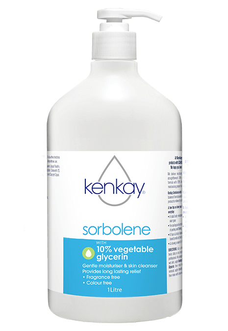 Kenkay Skin Relief Sorbolene Moisturiser Pump + 10% Vegetable Glycerin 1L