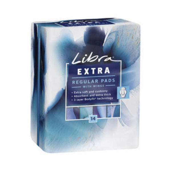 Libra Extra Regular Pads With Wings 14 Pack