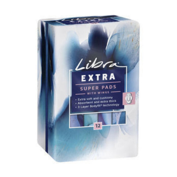 Libra Extra Super Pads With Wings 12 Pack