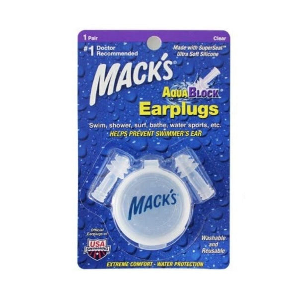 Mack's AquaBlock Earplugs 1 Pair With Case
