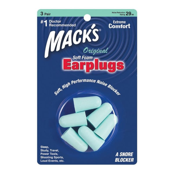 Mack's Original Soft Foam Earplugs 3 Pairs