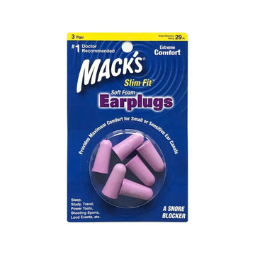 Mack's Slim Fit Soft Foam Earplugs 3 Pairs
