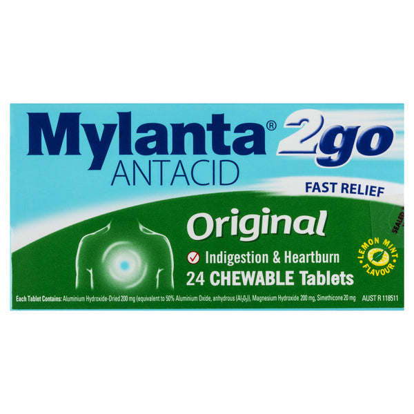 Mylanta 2go Original Chewable Tablets 24