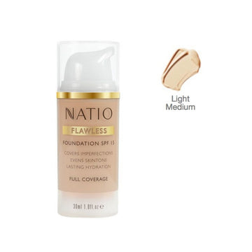 Natio Flawless Foundation SPF 15 Light Medium 30mL