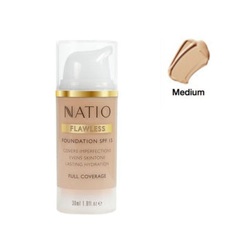 Natio Flawless Foundation SPF 15 Medium 30mL