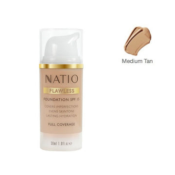 Natio Flawless Foundation SPF 15 Medium Tan 30mL