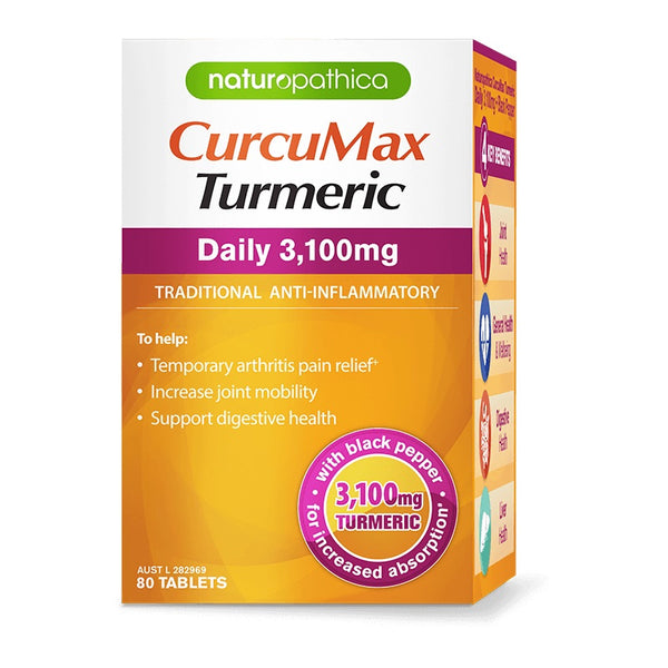 Naturopathica Curcumax Turmeric Daily 3100mg Tablets 80