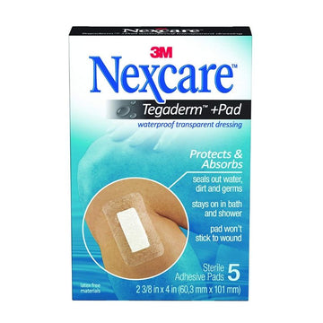 Nexcare Tegaderm + Pad Waterproof Transparent Dressing 5 Pack