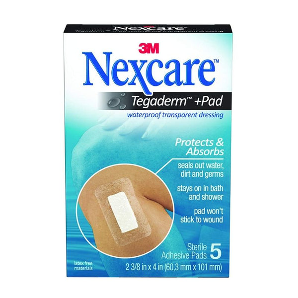 Nexcare Tegaderm + Pad Waterproof Transparent Dressing 5 Pack