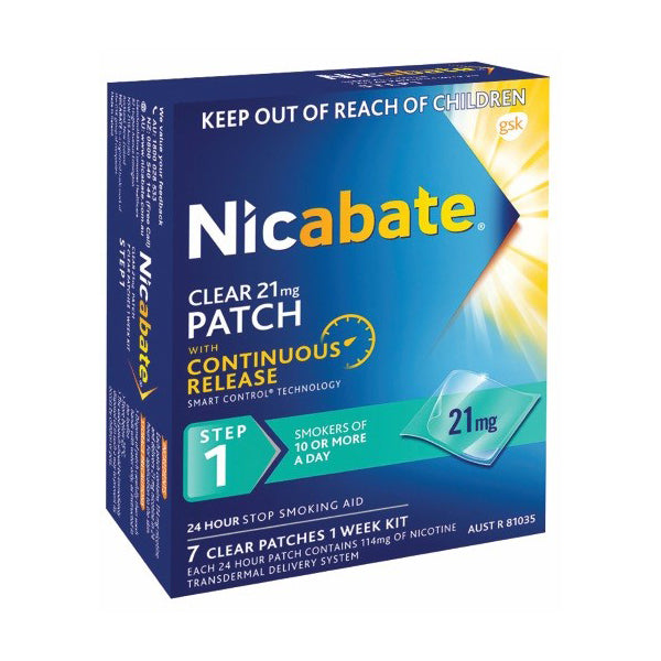 Nicabate Step 1 Clear 21mg Patch 7