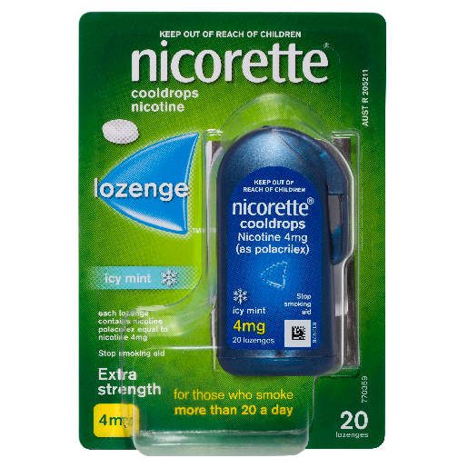 Nicorette Extra Strength Cooldrops Lozenges 20