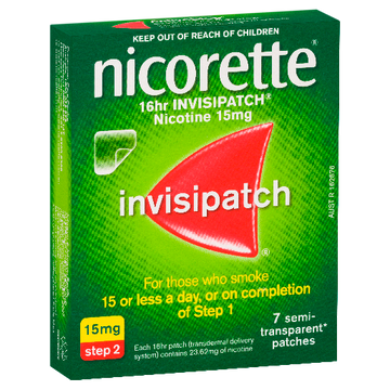 Nicorette 16hr Invisipatch Step 2 7 Patches 15mg