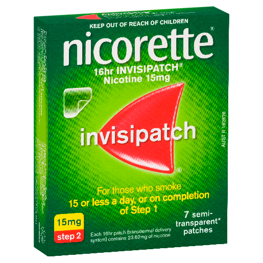 Nicorette 16hr Invisipatch Step 2 7 Patches 15mg
