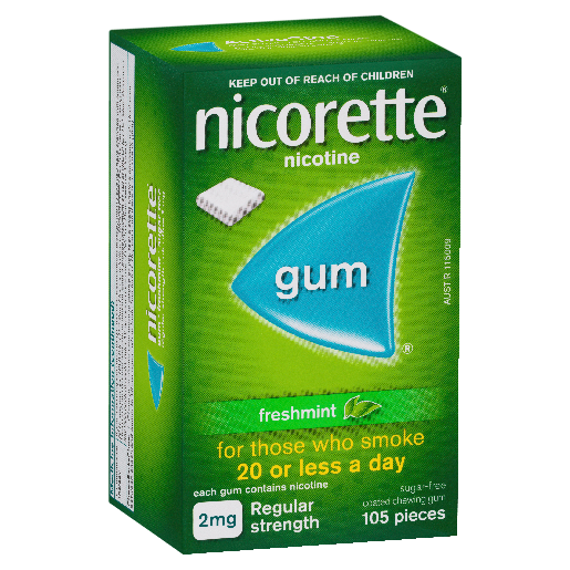 Nicorette 2mg Gum Fresh Mint 105