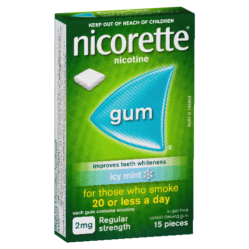 Nicorette 2mg Gum Icy Mint 15