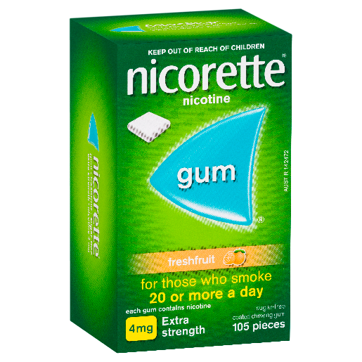 Nicorette 4mg Gum Fresh Fruit 105