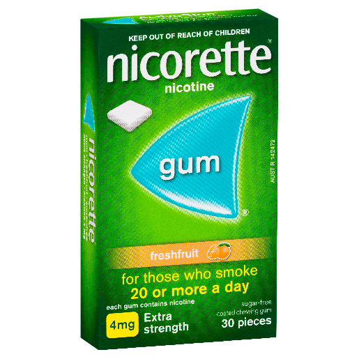 Nicorette 4mg Gum Fresh Fruit 30
