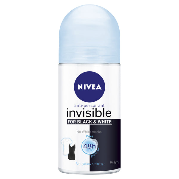 Nivea Deodorant Roll On Invisible Black & White 50mL