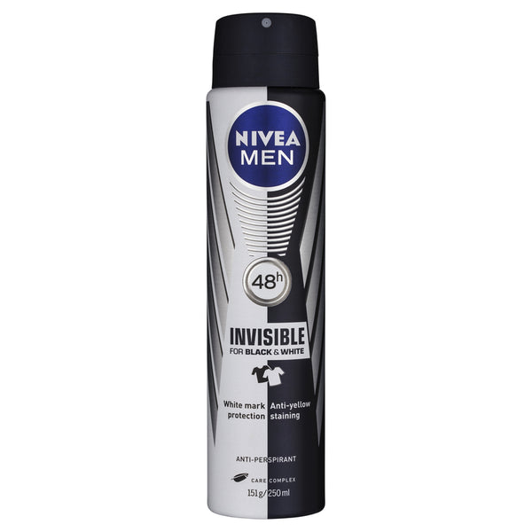 Nivea Men 48h Anti-Perspirant Invisible For Black & White 250mL