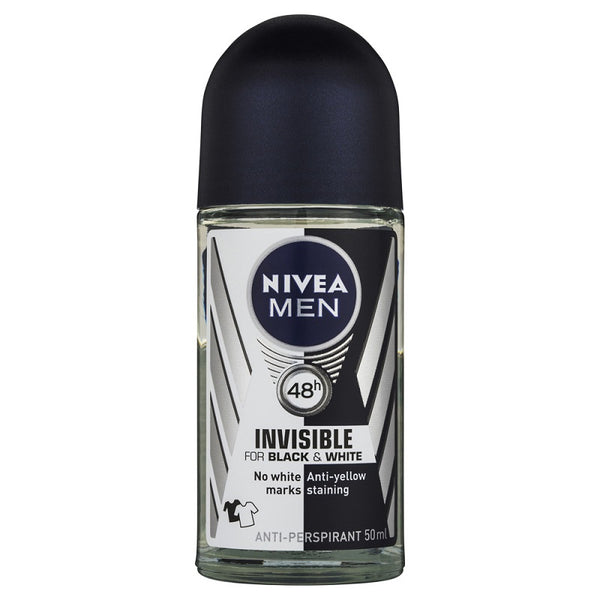 Nivea Men Invisible for Black & White Anti-Perspirant Roll On 50mL