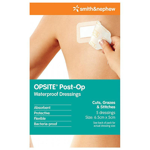 Smith & Nephew Opsite Post-Op 6.5cm x 5cm 5 Pack