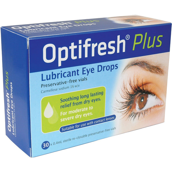 Optifresh Plus Lubricant Eye Drops 0.4mL x 30