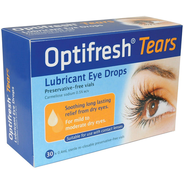 Optifresh Tears Lubricant Eye Drops 0.4mL x 30