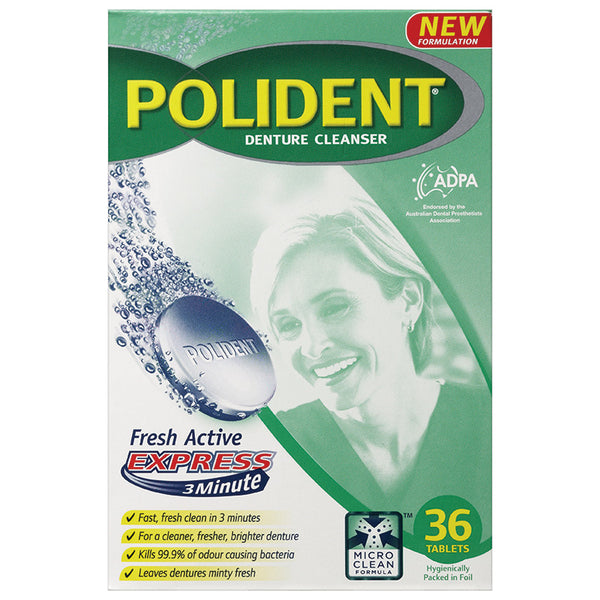Polident Fresh Active Daily Cleanser Tablets 36