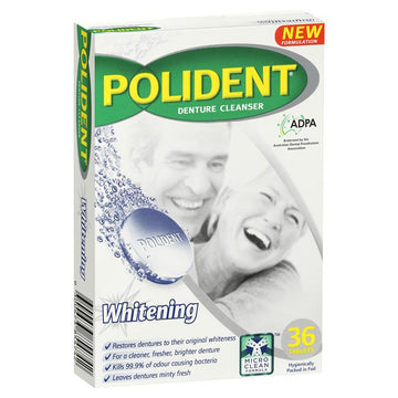 Polident Whitening Cleanser Tablets 36