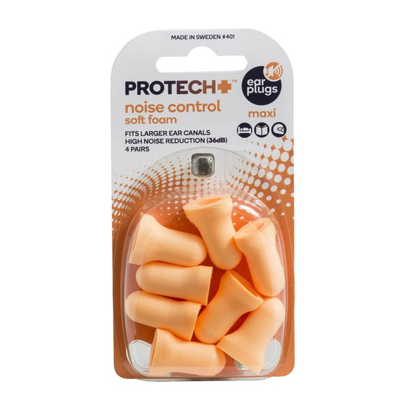 Protech Ear Plugs Soft Foam Maxi 4 Pairs