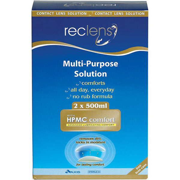 Reclens Multi Purpose Solution with Lense Case 2x500mL