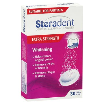 Steradent Extra Strength Whitening Tablets 30