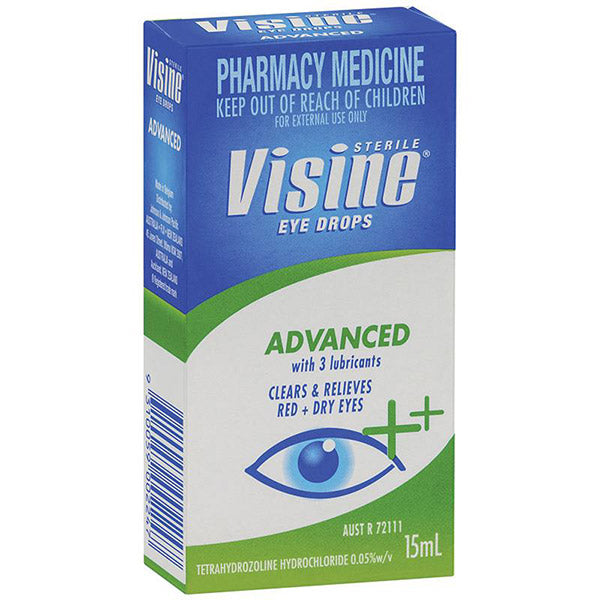 Visine Advanced Relief Lubricant Eye Drops 15mL