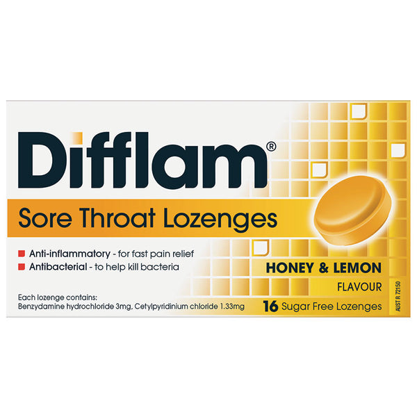 Difflam Lozenges Honey and Lemon 16
