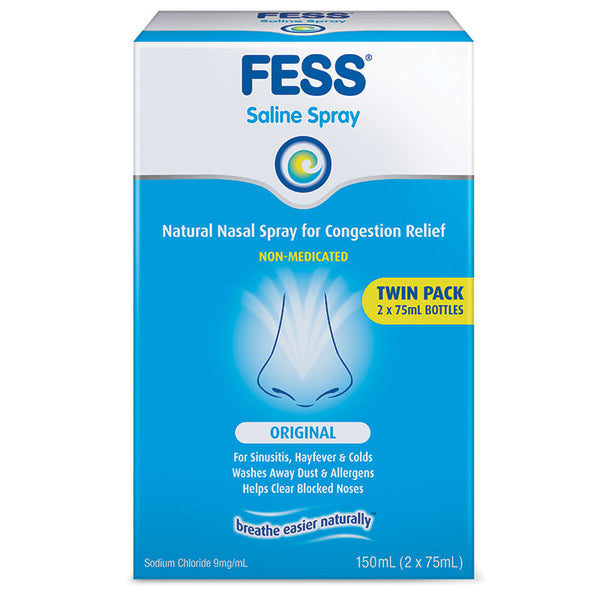Fess Saline Nasal Spray Twin Pack 2x75mL