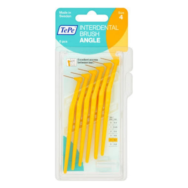 TePe Interdental Brush Angle Yellow 0.4mm 6 Pack