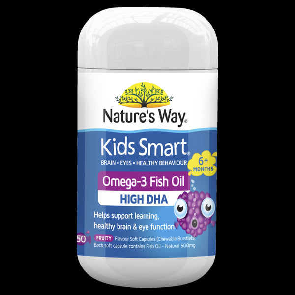 Nature's Way Kids Smart Omega-3 Fish Oil Fruity Flavour Capsules 50