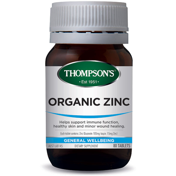 Thompson's Organic Zinc Tablets 80