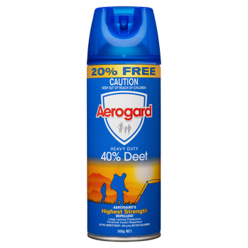 Aerogard Heavy Duty 40% Deet Insect Repellent Aerosol Spray 300g
