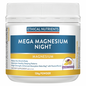 Ethical Nutrients Mega Magnesium Night Mango Passion 126g
