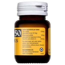 Blackmores ZinvitC250 50 Tablets