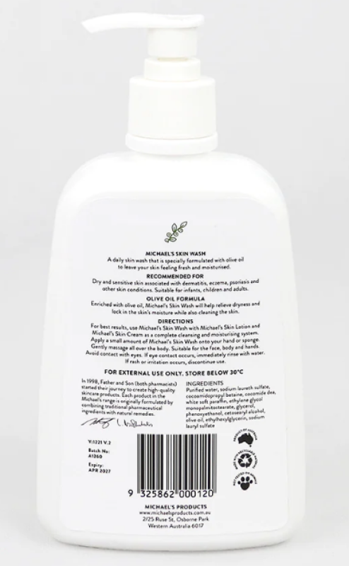 Michael's Skin Wash Olive Oil Formula 500ml