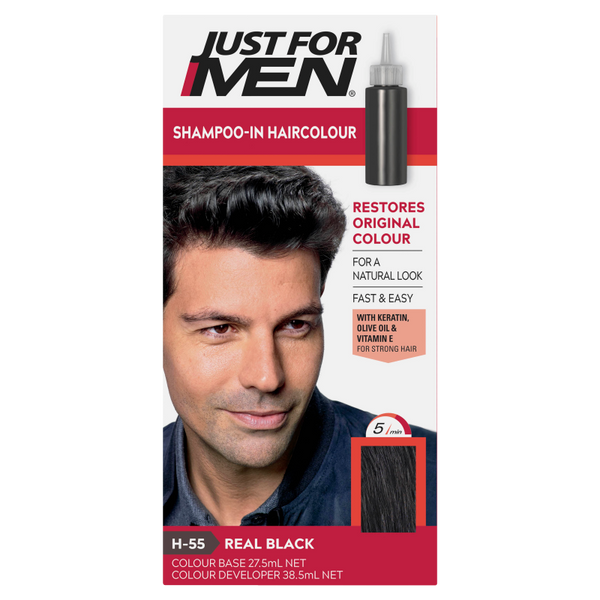 Just For Men Shampoo In Hair Colour Real Black