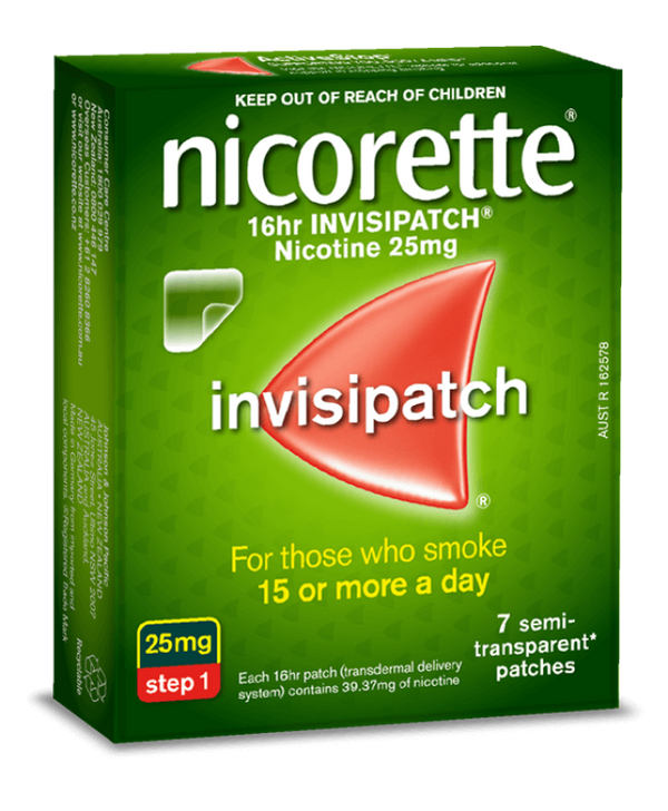 Nicorette 16hr Invisipatch Step 1 - 7 Patches 25mg