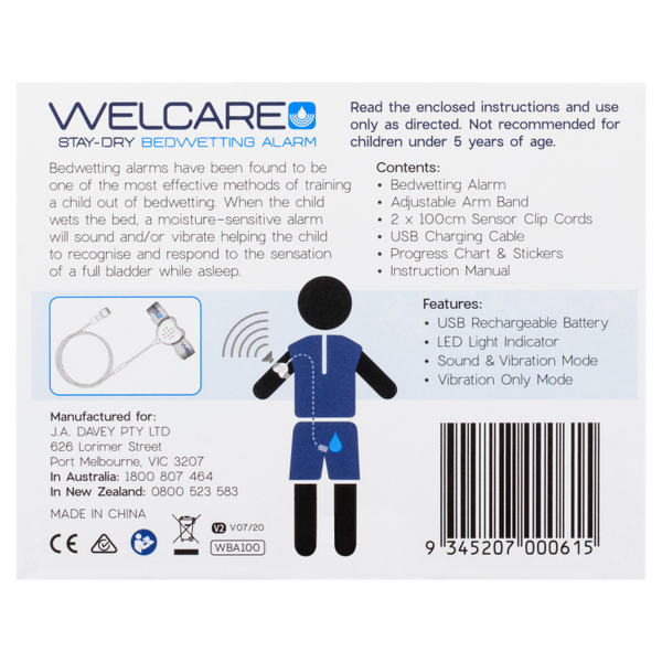 Welcare Stay-Dry Bedwetting Alarm